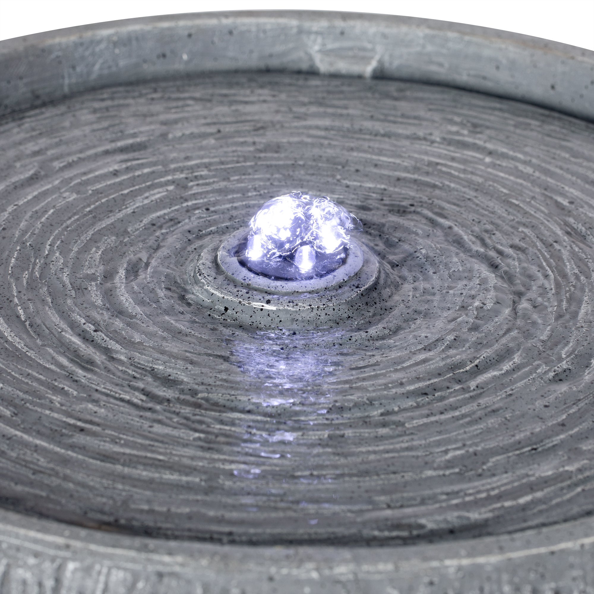 Resin Bubbler Fountain Outdoor Rippled Drum dimensions and size
