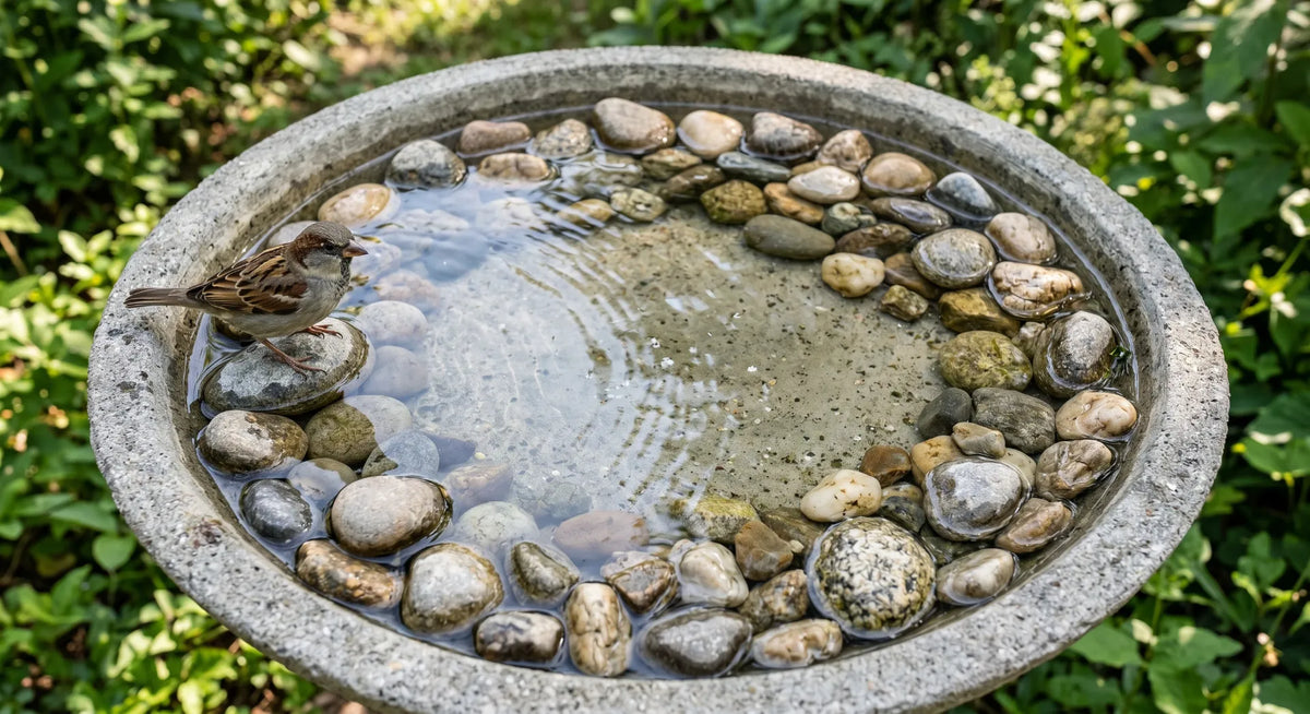 Bird Bath Safety: Stable Placement, Finish and Winter Care