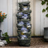 Resin River Rock Outdoor Fountain Pillar 51 Inch 52 lb