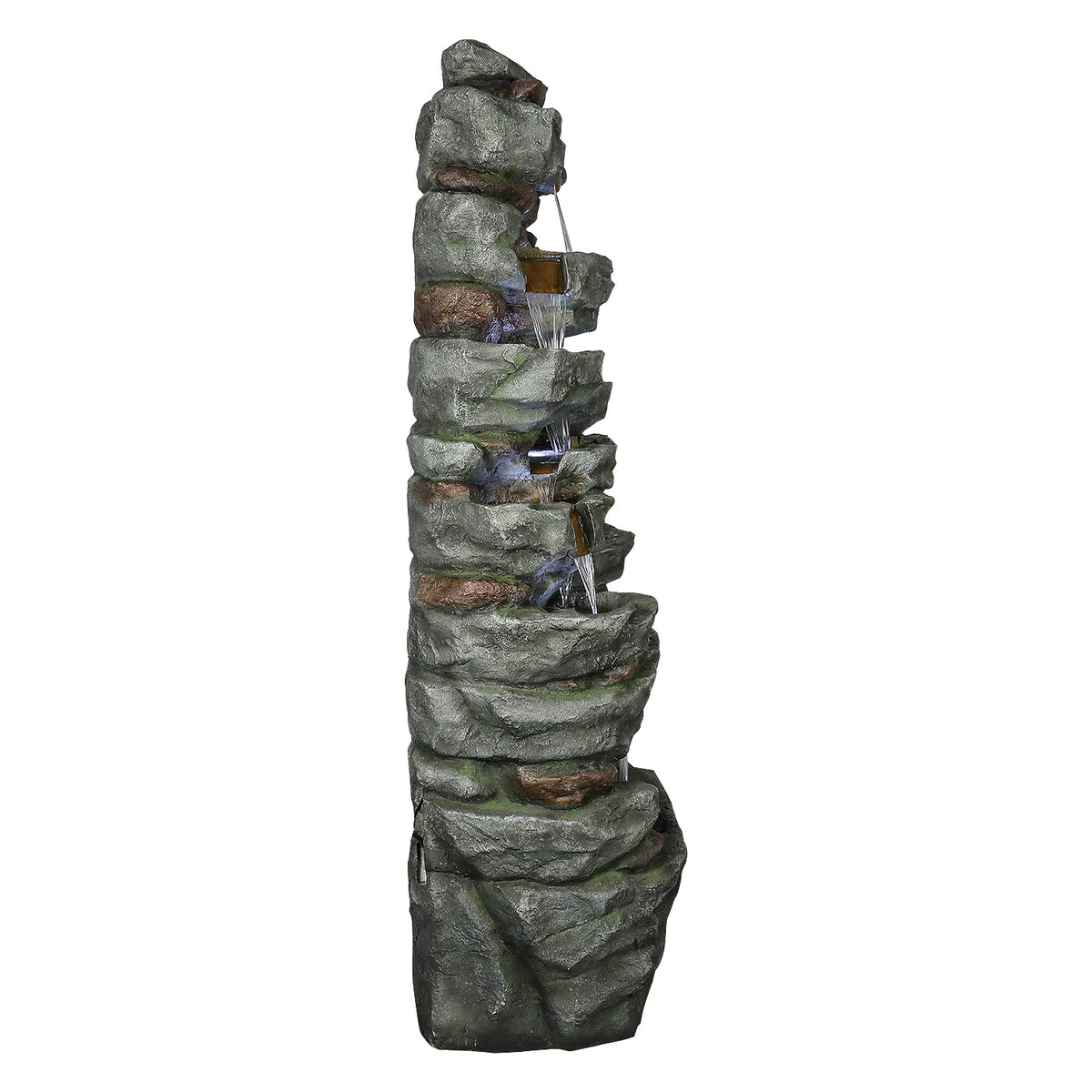 Resin Cliffside Rock Large Outdoor Water Fountain material texture detail