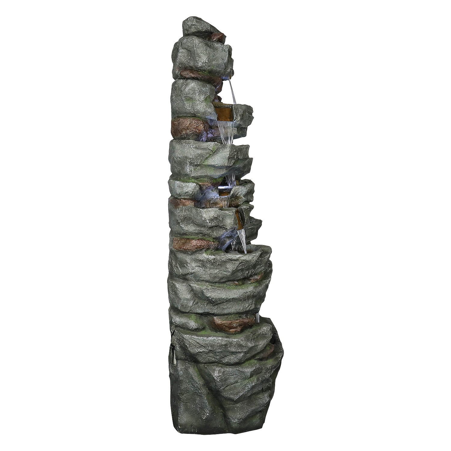 Resin Cliffside Rock Large Outdoor Water Fountain material texture detail