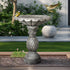 Sturdy 16.5kg heavy-duty concrete bird bath adding classic charm and stability to a garden pathway.