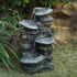 Resin Fluted Basin Tiered Outdoor Water Fountain 650 GPH
