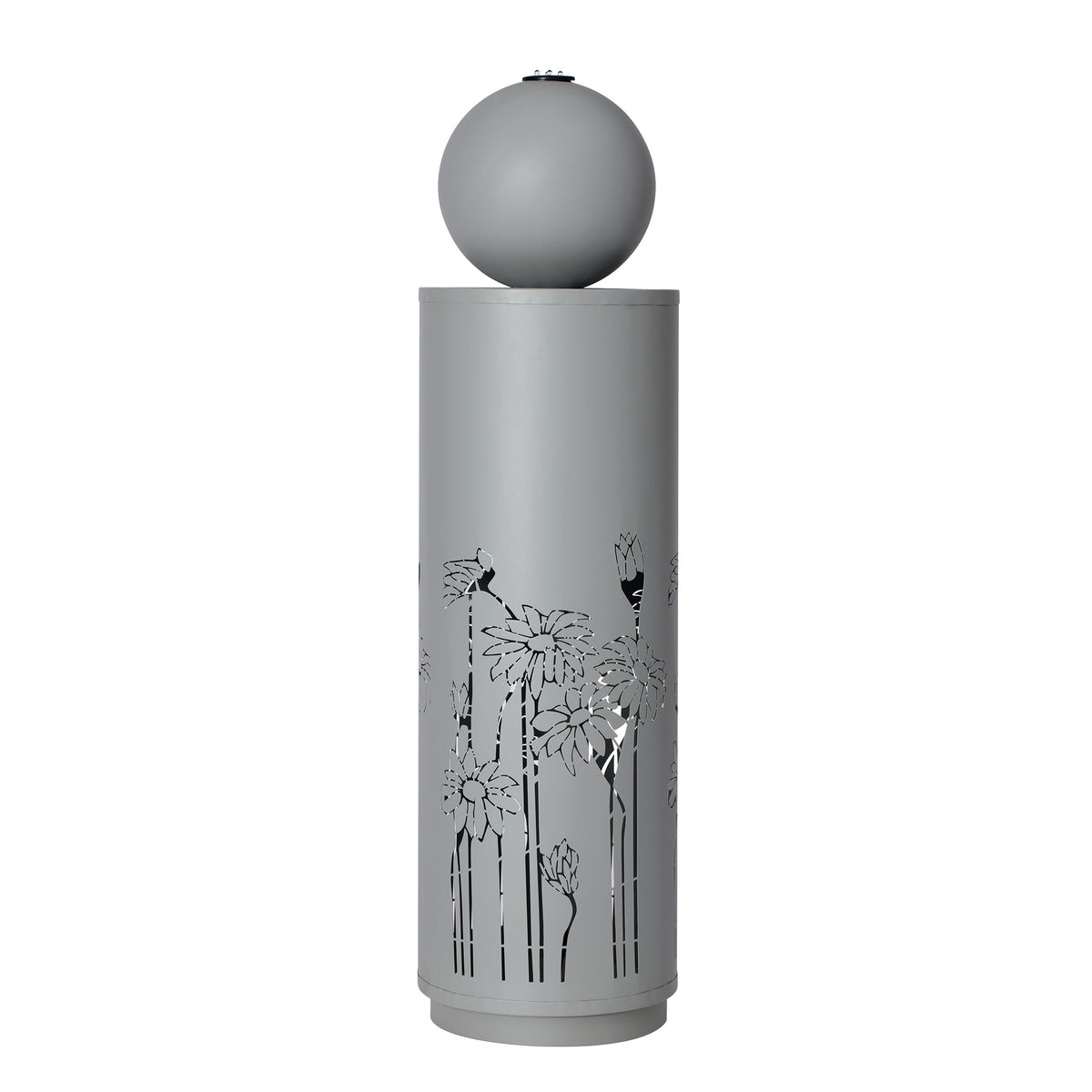 Metal Sphere Water Fountain Outdoor full view