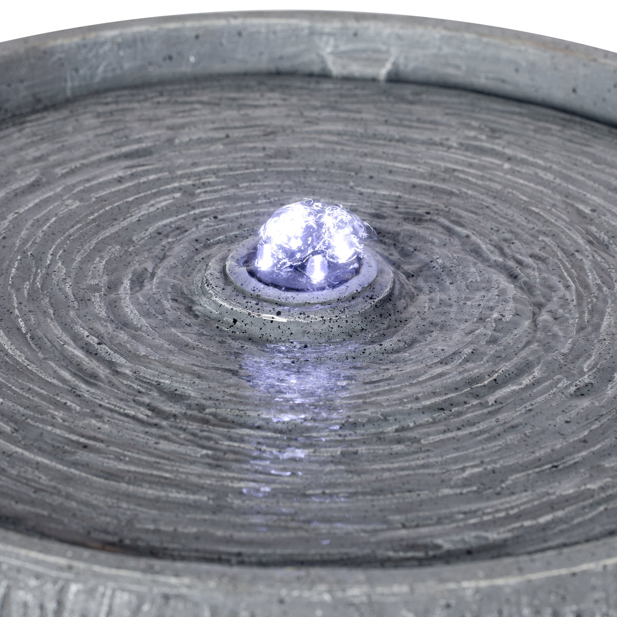 Resin Bubbler Fountain Outdoor Rippled Drum dimensions and size