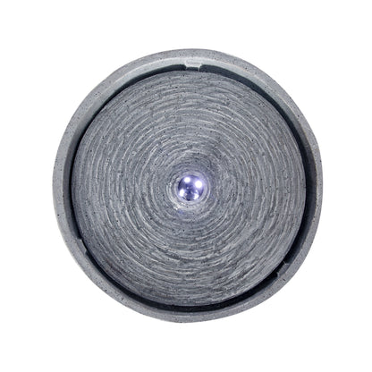Resin Bubbler Fountain Outdoor Rippled Drum