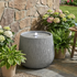 Resin Bubbler Fountain Outdoor Rippled Drum