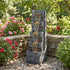 Resin Modern Outdoor Fountain 39 Inch Tilted Chutes