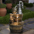 Resin Broken Barrel Rustic Outdoor Fountain 25 Inch