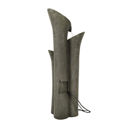 Resin Angled Pillar Outdoor Floor Fountain 39 in 14 lb