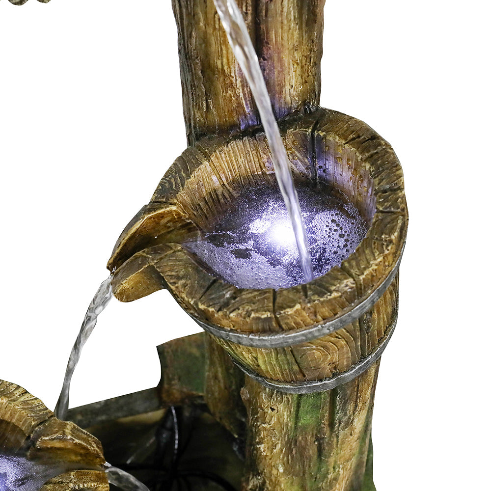 Resin Wishing Well Outdoor Fountain 39 Inch full view