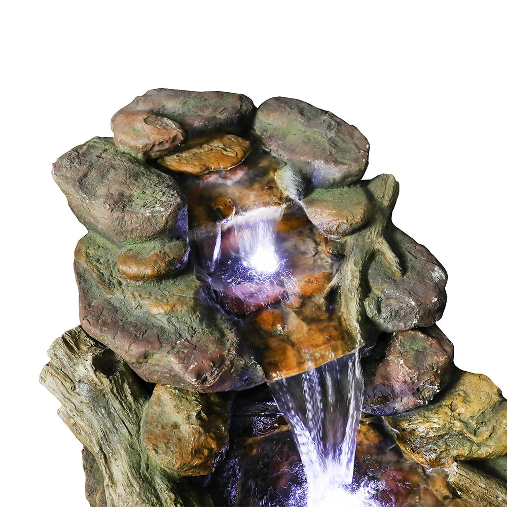 Resin Driftwood Creek Horizontal Outdoor Fountain 39 in