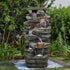 Resin Serpentine Slate Column Cascading Outdoor Fountain