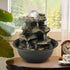 Resin Spinning Orb Tabletop Fountain 8 Inch Color
